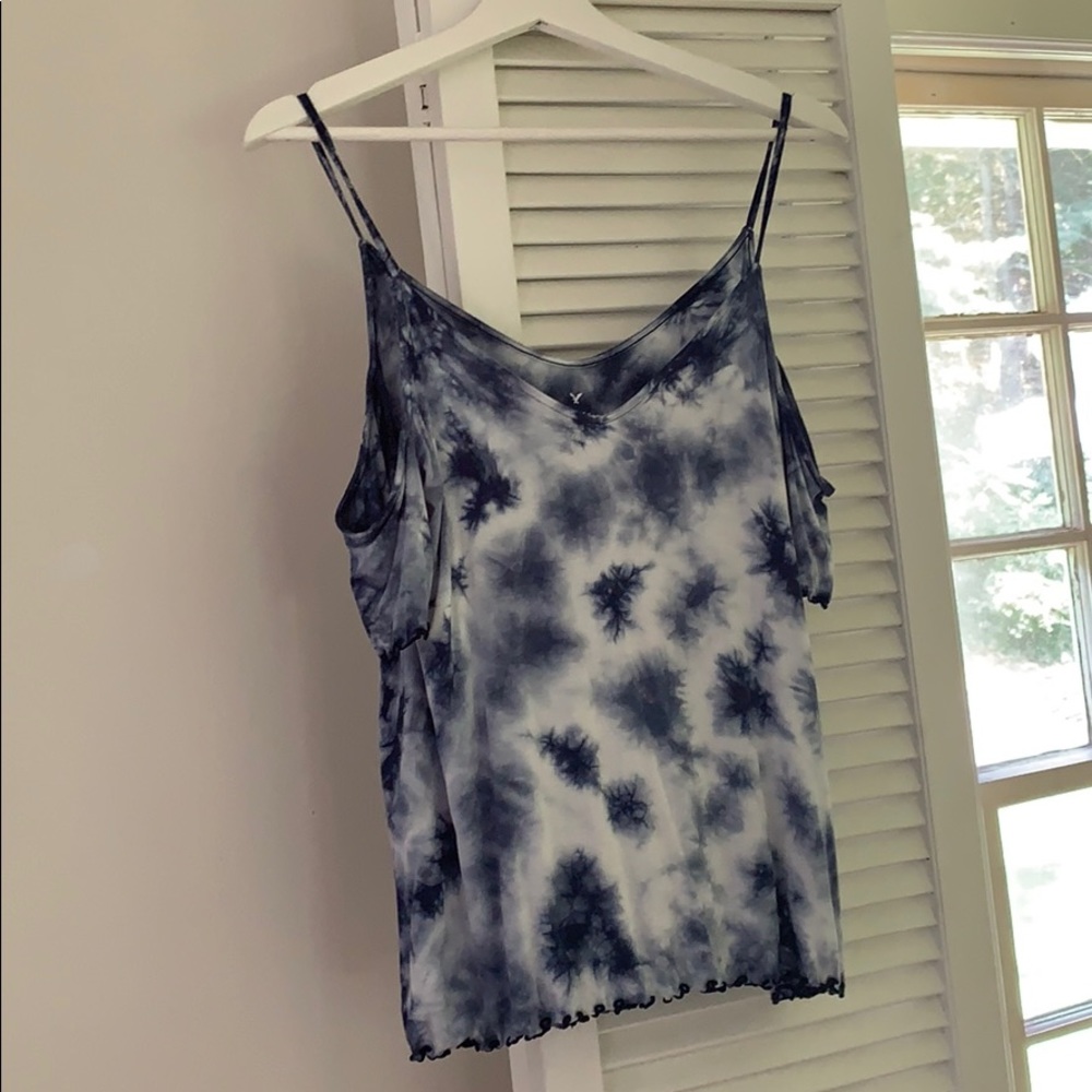 American Eagle Blue Off the shoulder